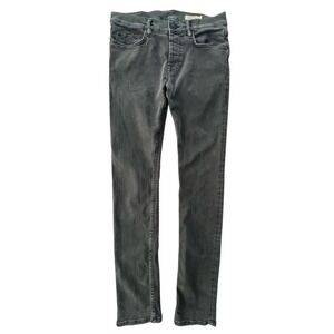 AllSaints Mens Jeans 30 Gray Grey Cigarette Fit Slim Stretch Denim Pants Casual